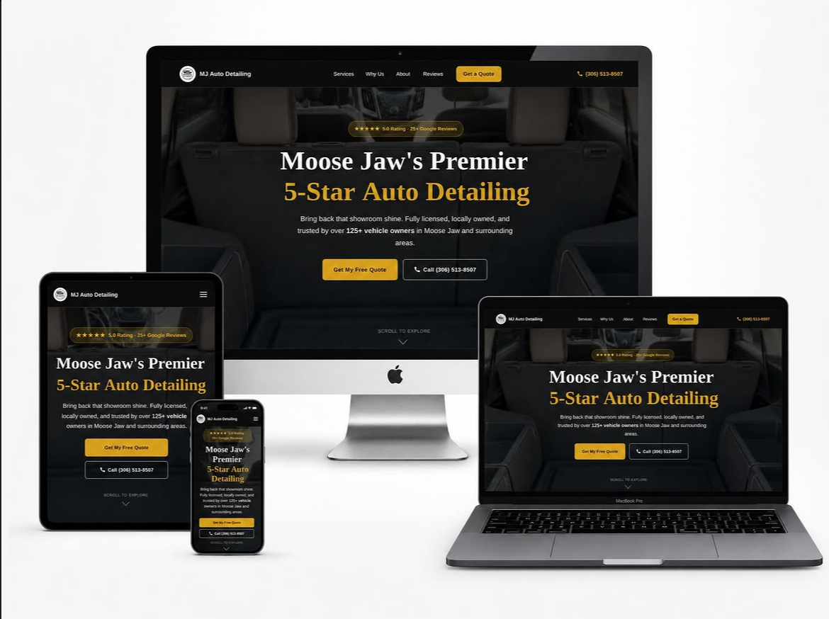 MJ Auto Detailing Mockup